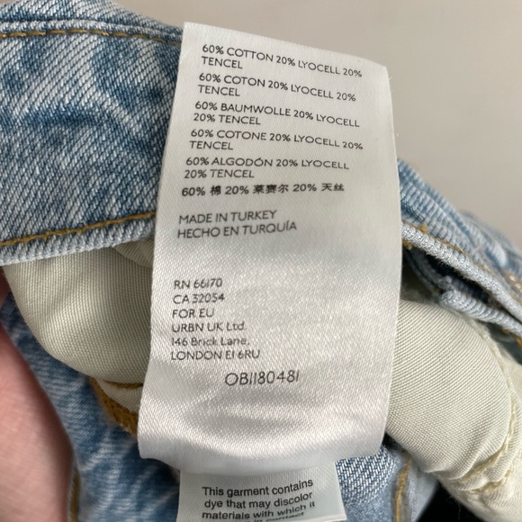 Free People Astoria Wide Leg Jeans in Seafoam Blue Size 31 Denim Jean - Picture 8 of 8